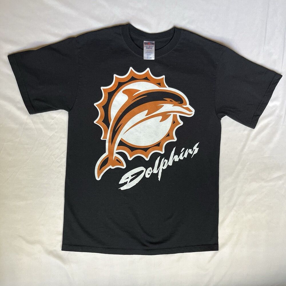 Miami Dolphins T Shirt M Medium #23 Double Sided Logo Black Surstain Vincent NFL